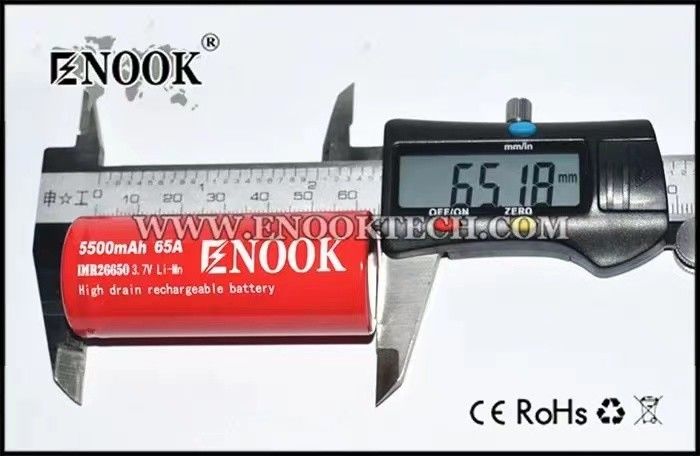 5500mAh 3.7V bateria de íons de lítio 26650 recarregável 18650 bateria de alto dreno