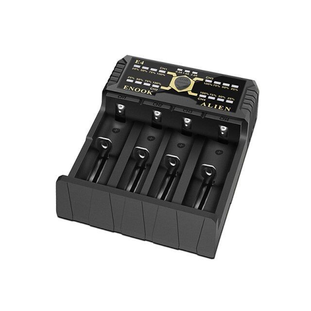 Enook E4 Baterias Li-Ion Carregador Descarga Com Aque Carregamento DC 3.6V / 3.7V