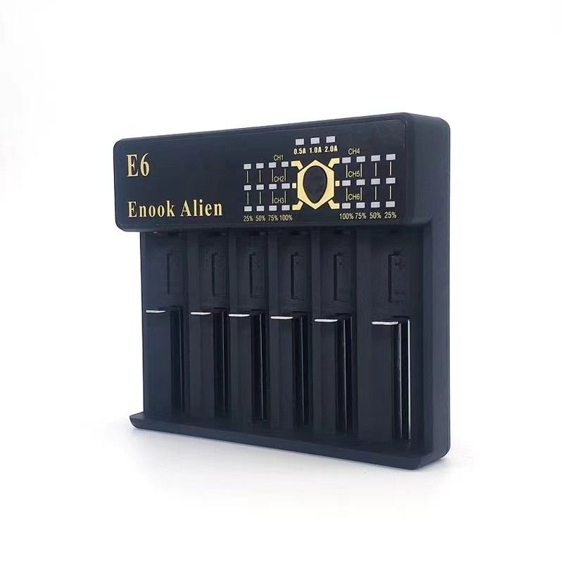 2A 6 Carregador de bateria de íons de lítio 18650/26650/18350/18490/18500