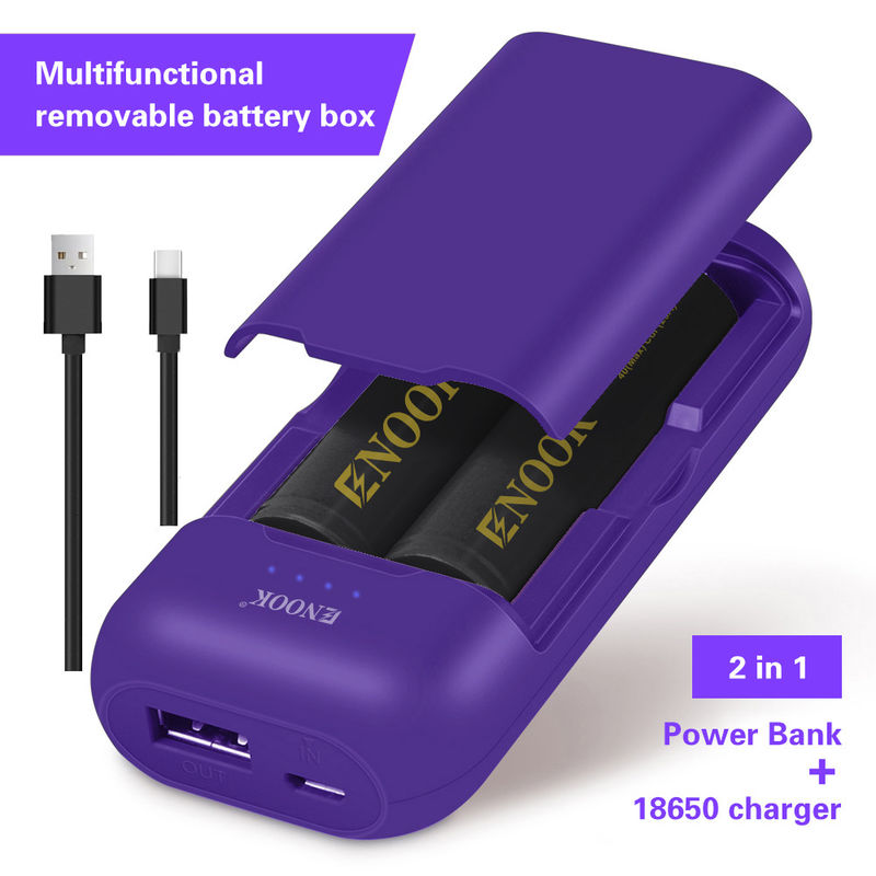 18650 21700 Carregador de bateria de iões de lítio Carregamento rápido Tipo C INPUT E OUTPUT