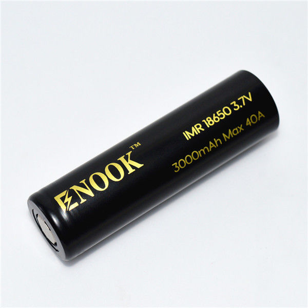Bateria recarregável de íons de lítio de alta capacidade 40A 18650 3,7 V Célula de bateria de 3000mah