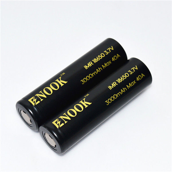 Bateria recarregável de íons de lítio de alta capacidade 40A 18650 3,7 V Célula de bateria de 3000mah