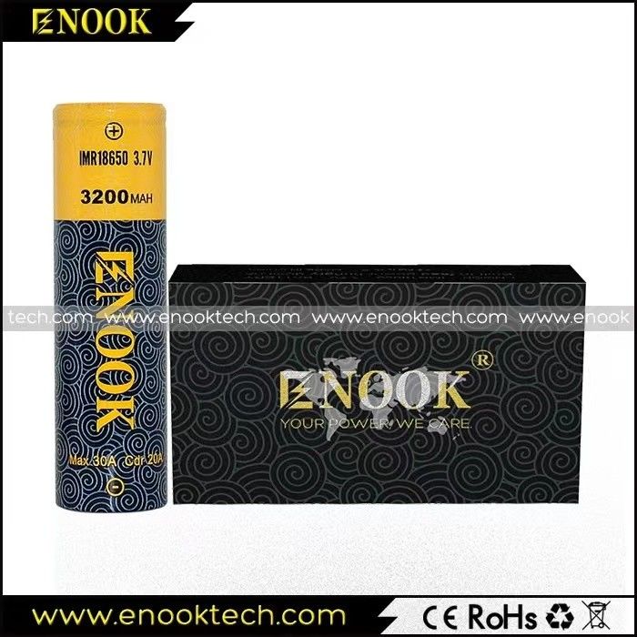 18650 Célula de bateria de íons de lítio 3200mAh 3.7V Alta taxa de descarga para laptop