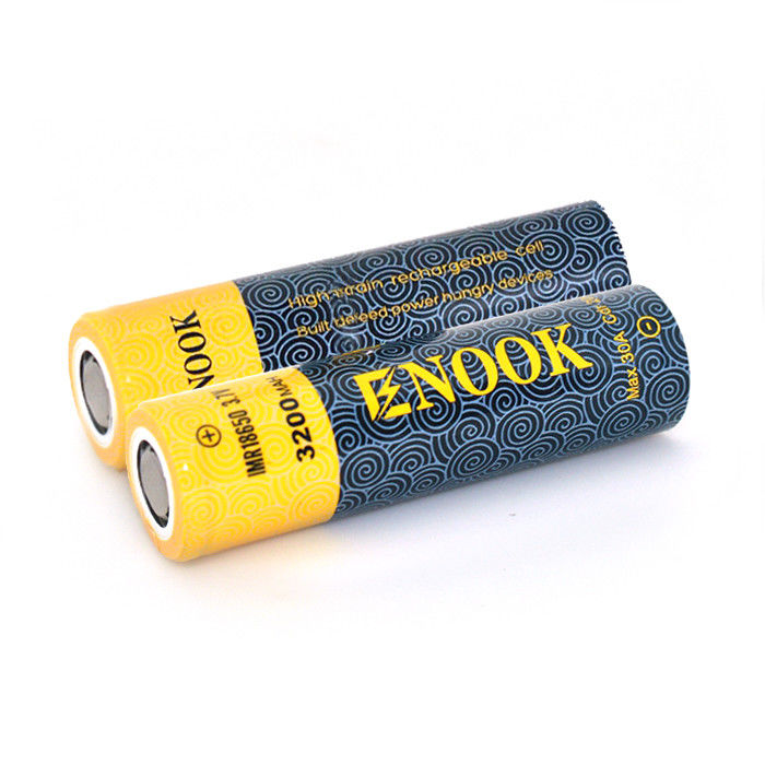 18650 Célula de bateria de íons de lítio 3200mAh 3.7V Alta taxa de descarga para laptop