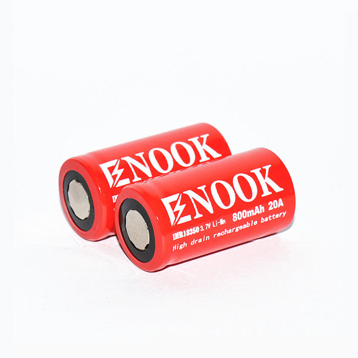 Bateria recarregável IMR Li Ion 800mAh 20amp 18350 Li Mn Bateria para lanterna