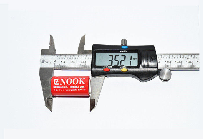 Bateria recarregável IMR Li Ion 800mAh 20amp 18350 Li Mn Bateria para lanterna