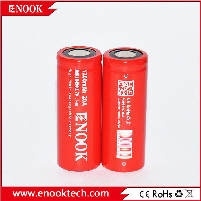 18490 Bateria de íon de lítio cilindro 1200mAh 3.7V 20A Para bicicleta elétrica