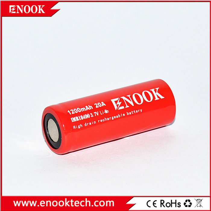 18490 Bateria de íon de lítio cilindro 1200mAh 3.7V 20A Para bicicleta elétrica