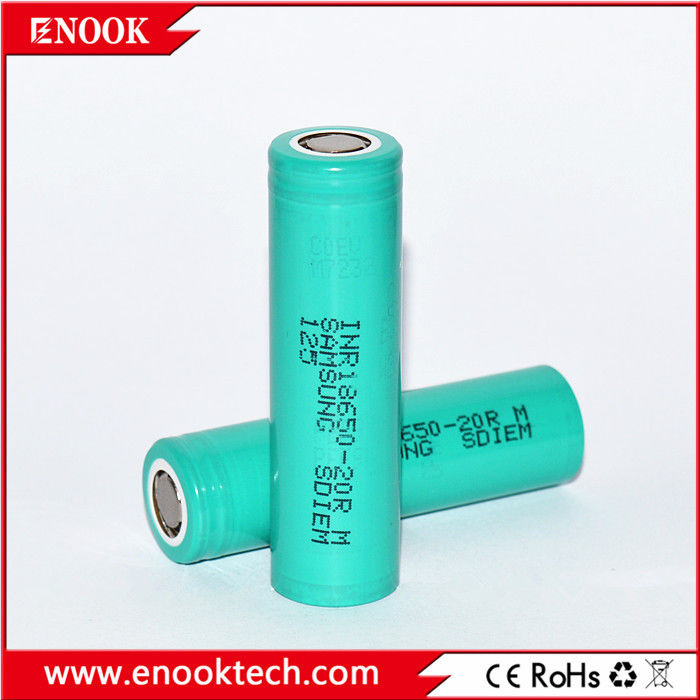 Em estoque 18650 samsung 20R 3.7v 2000mah 18650 Bateria de lítio recarregável de íons de lítio para bateria
