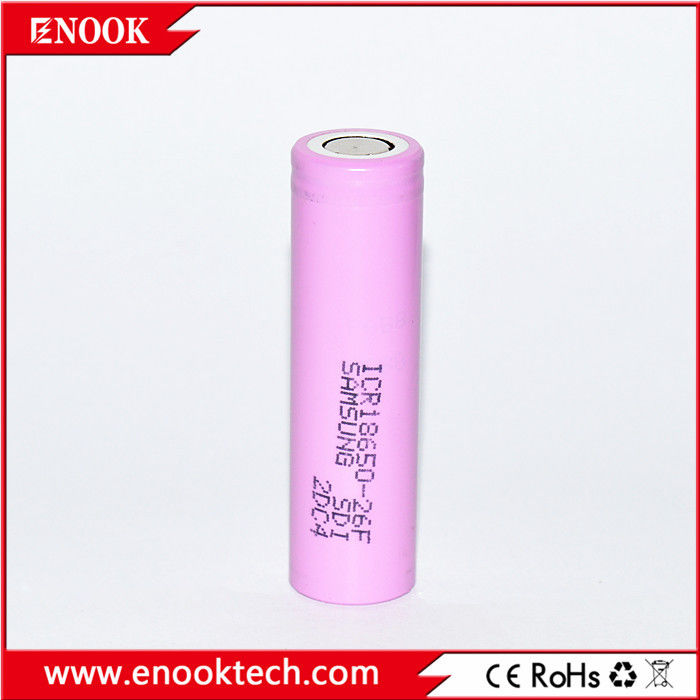 ICR18650 2200 mAh samsung-26F 3.7V Bateria recarregável de íons de lítio com alta taxa de descarga