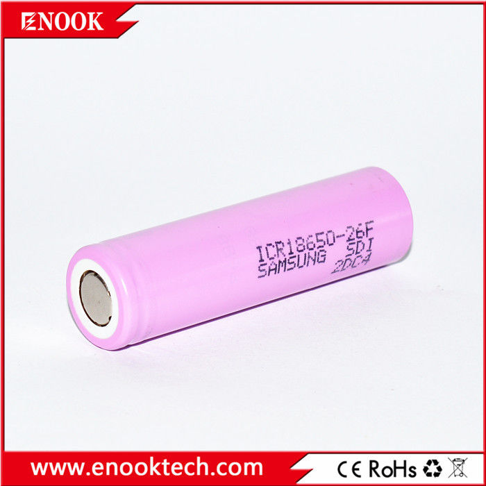 ICR18650 2200 mAh samsung-26F 3.7V Bateria recarregável de íons de lítio com alta taxa de descarga