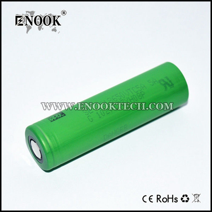 Especificações da bateria Vtc5 2600mAh por atacado em bateria recarregável iônica 3.7V 18650 bateria