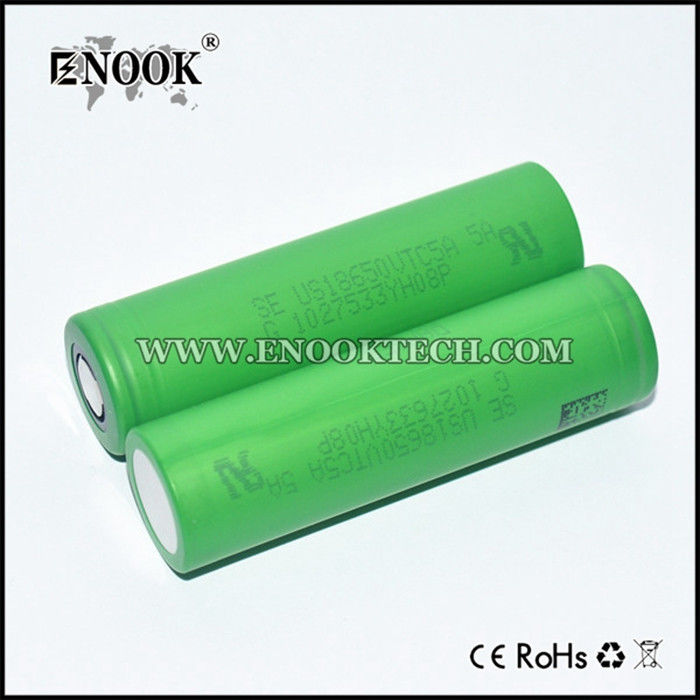 Especificações da bateria Vtc5 2600mAh por atacado em bateria recarregável iônica 3.7V 18650 bateria