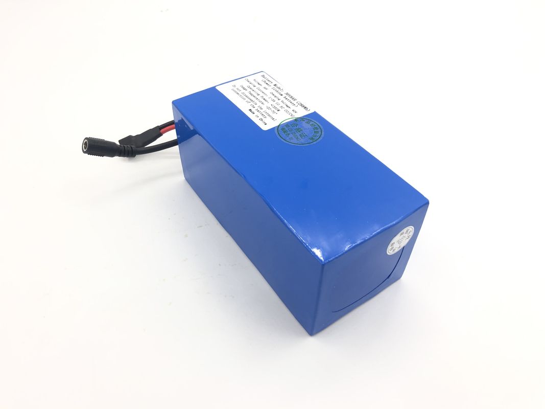 Pacote de bateria de íons de lítio personalizado de 36V 8Ah Tipo azul para bicicleta elétrica