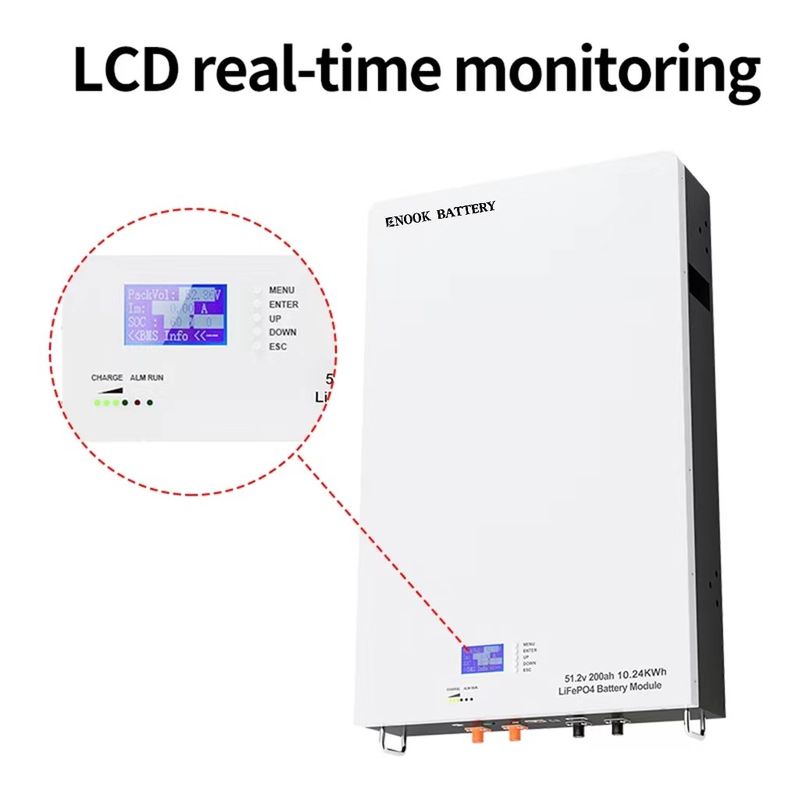 51.2V Bateria de armazenamento de energia doméstica LFP LiFePO4 Bateria solar para inversor híbrido