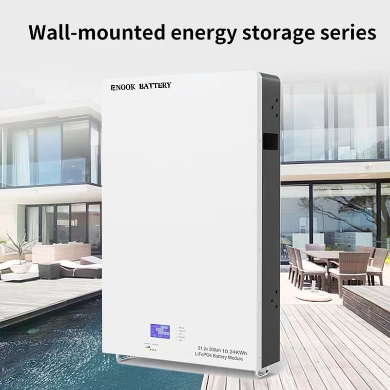 51.2V LiFePO4 Bateria de armazenamento de energia solar doméstica personalizada para inversor híbrido