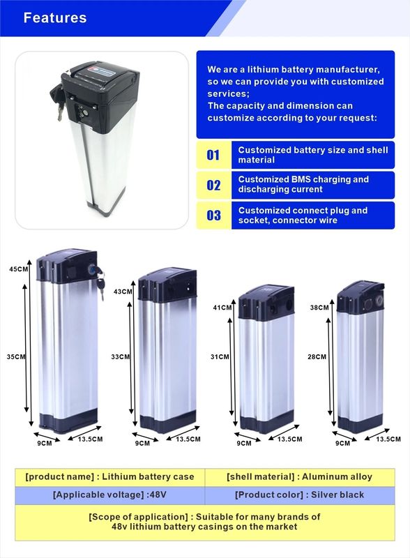 12V 24V 48V 36V 10Ah 20Ah E Scooter Battery Pack Pacote de bateria de lítio personalizado da Ebike