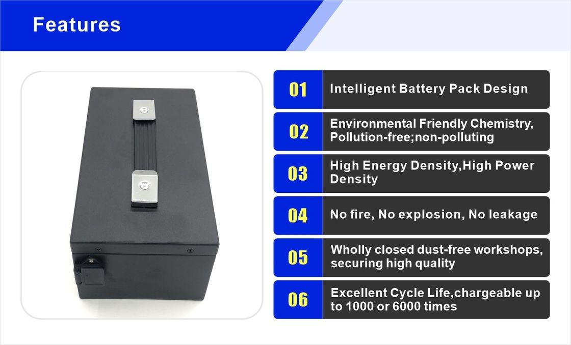 Enook Fósforo de Ferro Modulo de Bateria Intercambiável 48V 72V 50Ah 100Ah Recarregável Iões de Lítio Lifepo4 Bateria Pack
