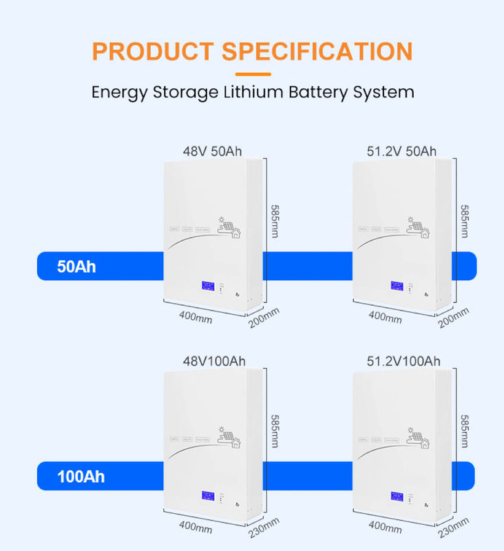 Enook Solar 5KWH 10KWH LifePO4 Bateria de lítio 24V 48V Energia solar 200Ah Power Wall Lifepo4 Pack