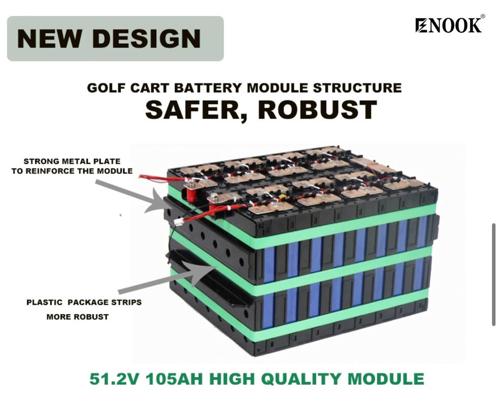 Bateria de carrinho de golfe recarregável 12.8v 24v 36v 48v 51.2v 72v 100AH Bateria de iões de lítio Lifepo4 com software inteligente BMS