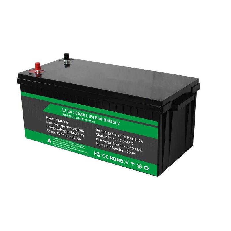 12.8v 100ah 150ah 105ah 200ah Bateria de íons de lítio com função BMS avançada