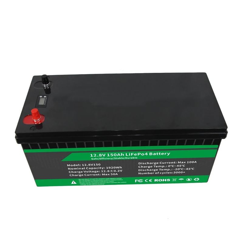 12.8v 100ah 150ah 105ah 200ah Bateria de íons de lítio com função BMS avançada