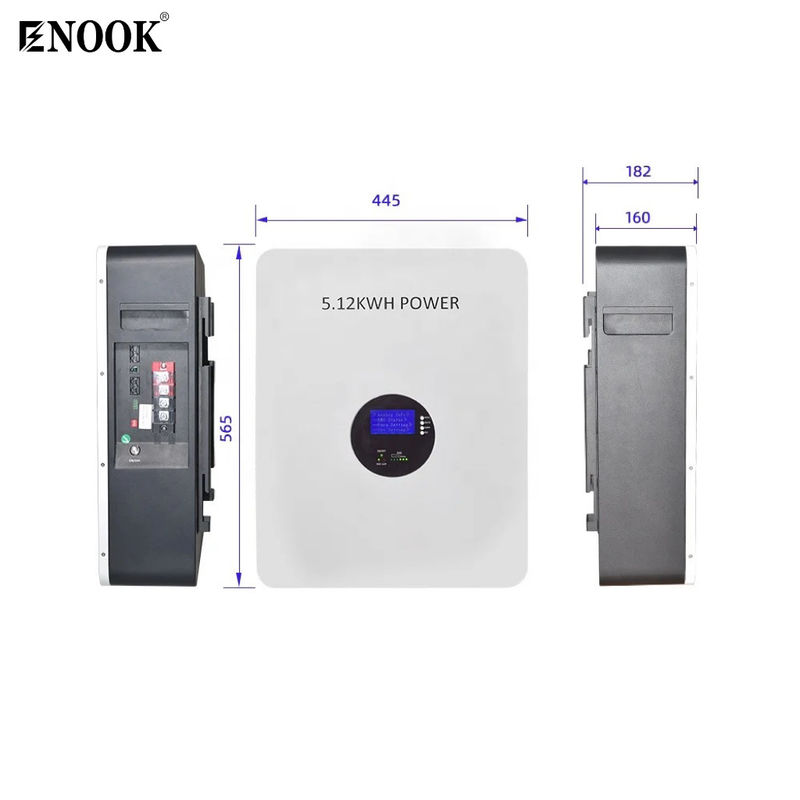 Longo ciclo de vida 51.2v Bateria de armazenamento de energia doméstica 100ah Bateria de fosfato de ferro de lítio com aceitação CE OEM/ODM