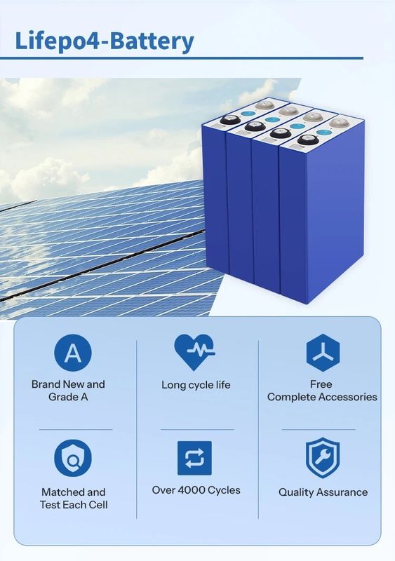 Código QR original Lifep04 Bateria de iões de lítio 280ah 105ah 200ah 304ah 50ah 173ah Grau A