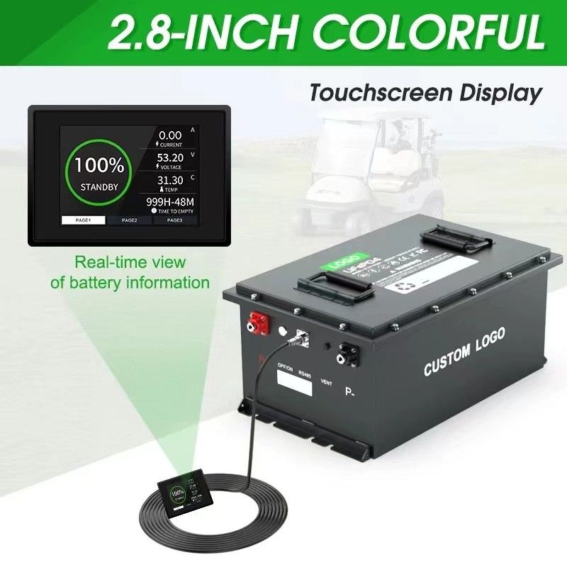 OEM/ODM Lifepo4 Bateria Carrinho de golfe Bateria 24V 36V 48V 72V 50Ah 100Ah 200Ah com Smart BMS