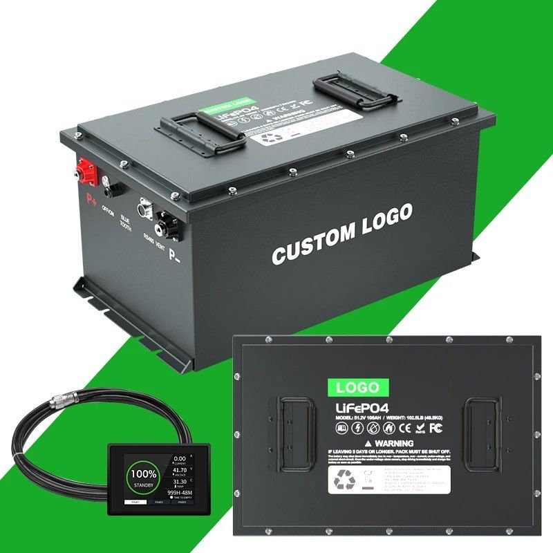 IP67 Bateria de Fósforo de Ferro de Lítio Carrinho de Golfe Lifepo4 Bateria de Íons de Lítio 51.2v Ciclo profundo